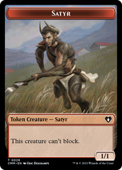 Saproling // Satyr Double-Sided Token [Commander Masters Tokens] | Eastridge Sports Cards & Games