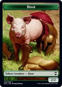 Boar // Spirit Double-sided Token [Kaldheim Commander Tokens] | Eastridge Sports Cards & Games