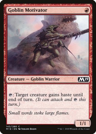 Goblin Motivator [Core Set 2019] | Eastridge Sports Cards & Games