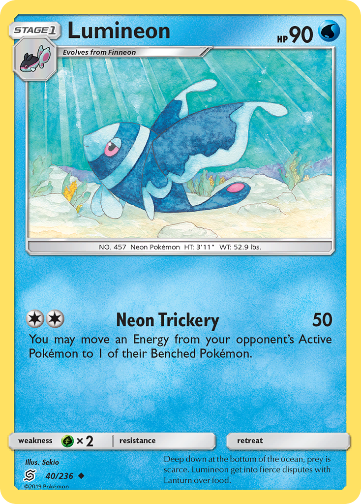 Lumineon (40/236) [Sun & Moon: Unified Minds] | Eastridge Sports Cards & Games