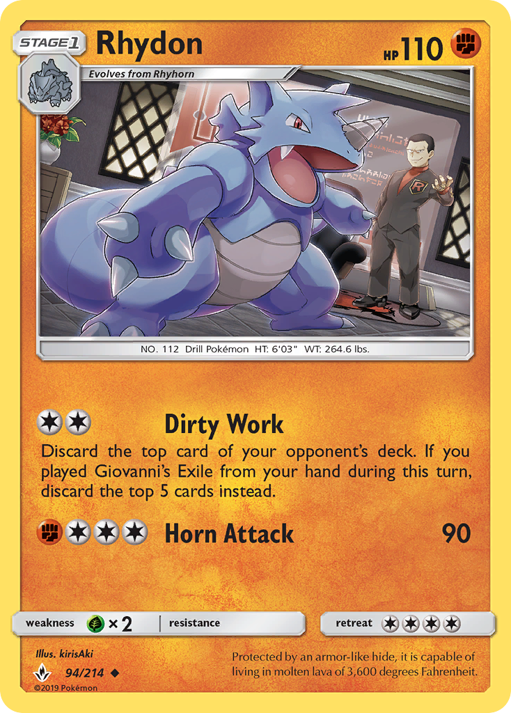 Rhydon (94/214) [Sun & Moon: Unbroken Bonds] | Eastridge Sports Cards & Games