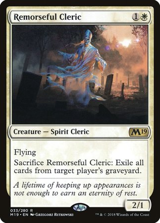 Remorseful Cleric [Core Set 2019] | Eastridge Sports Cards & Games