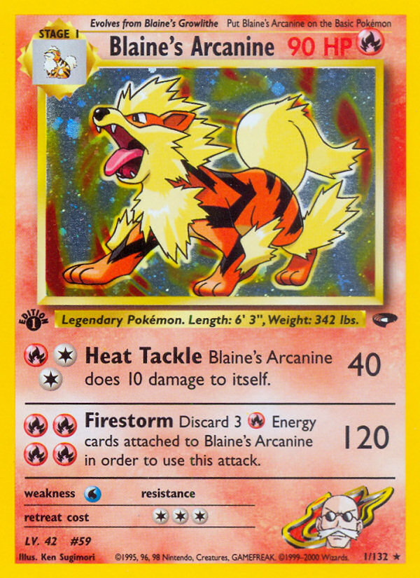 Blaine's Arcanine (1/132) [Gym Challenge 1st Edition] | Eastridge Sports Cards & Games