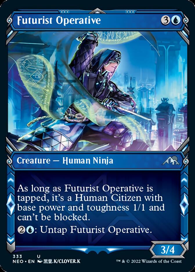 Futurist Operative (Showcase Ninja) [Kamigawa: Neon Dynasty] | Eastridge Sports Cards & Games