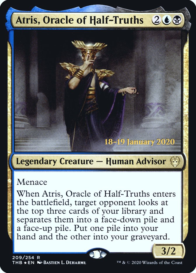 Atris, Oracle of Half-Truths [Theros Beyond Death Prerelease Promos] | Eastridge Sports Cards & Games