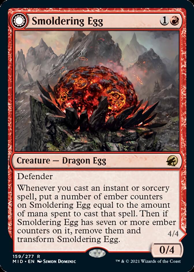 Smoldering Egg // Ashmouth Dragon [Innistrad: Midnight Hunt] | Eastridge Sports Cards & Games