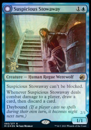 Suspicious Stowaway // Seafaring Werewolf [Innistrad: Midnight Hunt Prerelease Promos] | Eastridge Sports Cards & Games