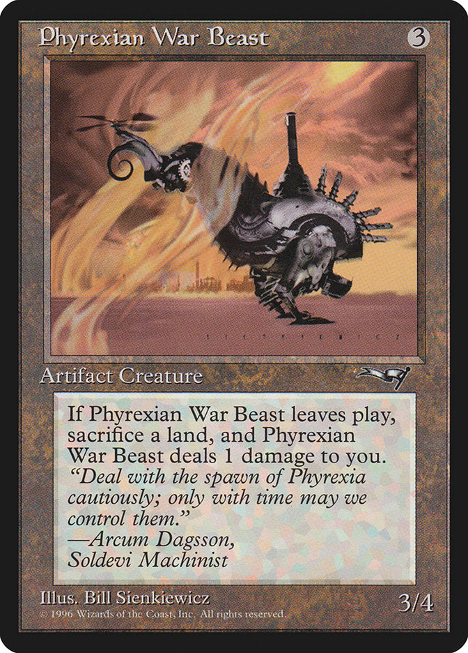 Phyrexian War Beast (Signature on Right) [Alliances] | Eastridge Sports Cards & Games