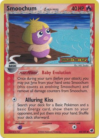 Smoochum (64/101) (Delta Species) (Stamped) [EX: Dragon Frontiers] | Eastridge Sports Cards & Games