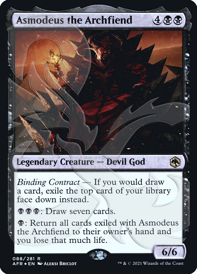 Asmodeus the Archfiend (Ampersand Promo) [Dungeons & Dragons: Adventures in the Forgotten Realms Promos] | Eastridge Sports Cards & Games