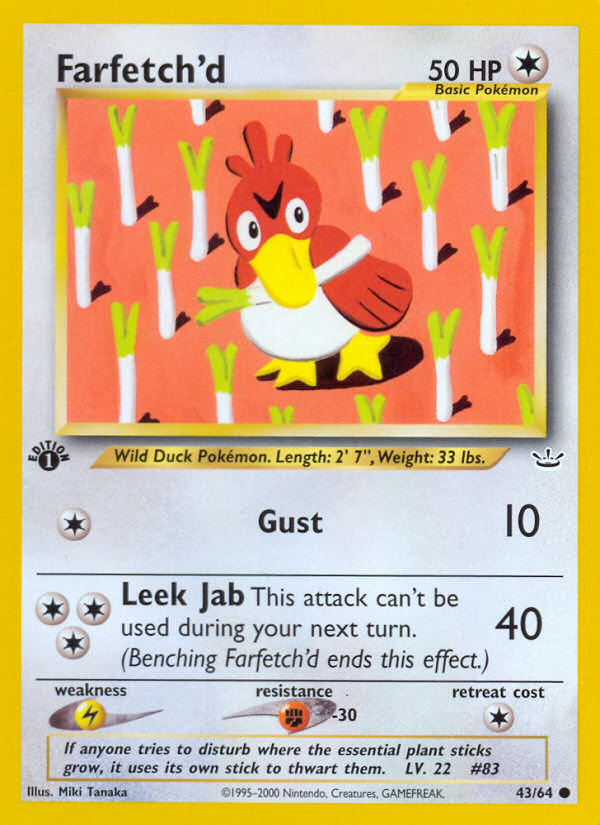 Farfetch'd (43/64) [Neo Revelation 1st Edition] | Eastridge Sports Cards & Games