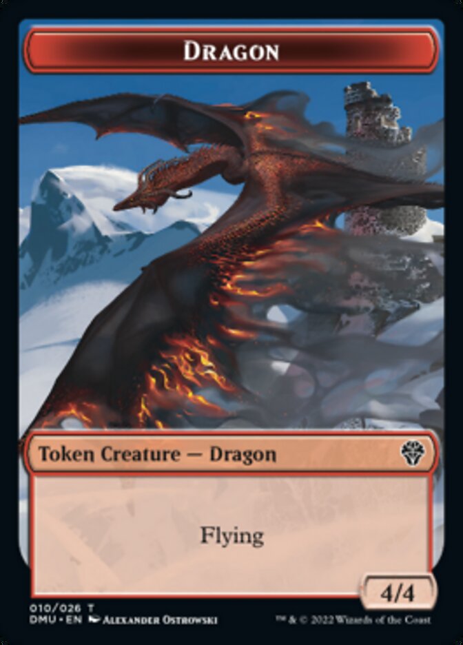 Saproling // Dragon Double-sided Token [Dominaria United Tokens] | Eastridge Sports Cards & Games