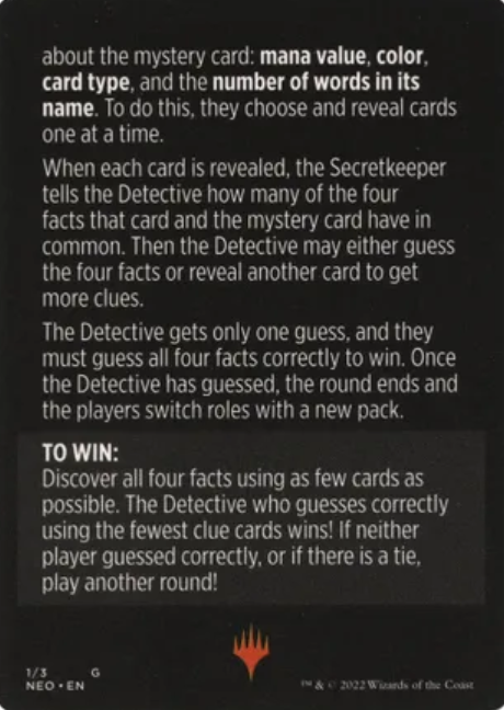 Booster Sleuth (Magic Minigame) [Kamigawa: Neon Dynasty Minigame] | Eastridge Sports Cards & Games