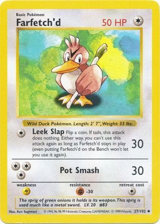 Farfetch'd (27/102) [Base Set Shadowless Unlimited] | Eastridge Sports Cards & Games