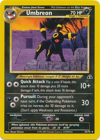 Umbreon (32/75) [Neo Discovery Unlimited] | Eastridge Sports Cards & Games