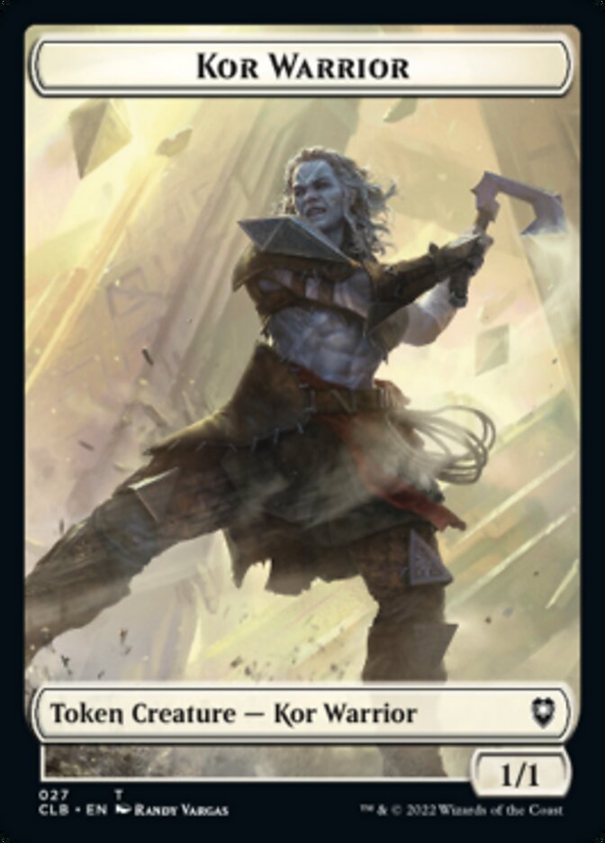 Kor Warrior // Shapeshifter (023) Double-sided Token [Commander Legends: Battle for Baldur's Gate Tokens] | Eastridge Sports Cards & Games