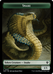 Snake // Morph Double-Sided Token [Murders at Karlov Manor Commander Tokens] | Eastridge Sports Cards & Games