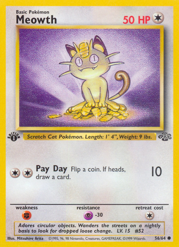 Meowth (56/64) [Jungle 1st Edition] | Eastridge Sports Cards & Games