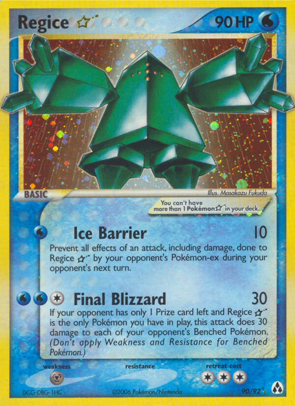 Regice Star (90/92) [EX: Legend Maker] | Eastridge Sports Cards & Games