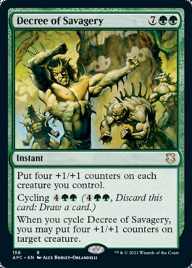 Decree of Savagery [Dungeons & Dragons: Adventures in the Forgotten Realms Commander] | Eastridge Sports Cards & Games