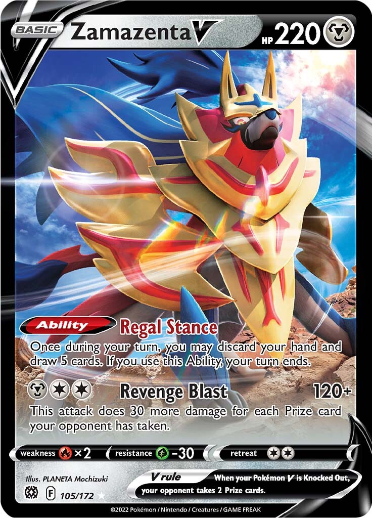 Zamazenta V (105/172) [Sword & Shield: Brilliant Stars] | Eastridge Sports Cards & Games