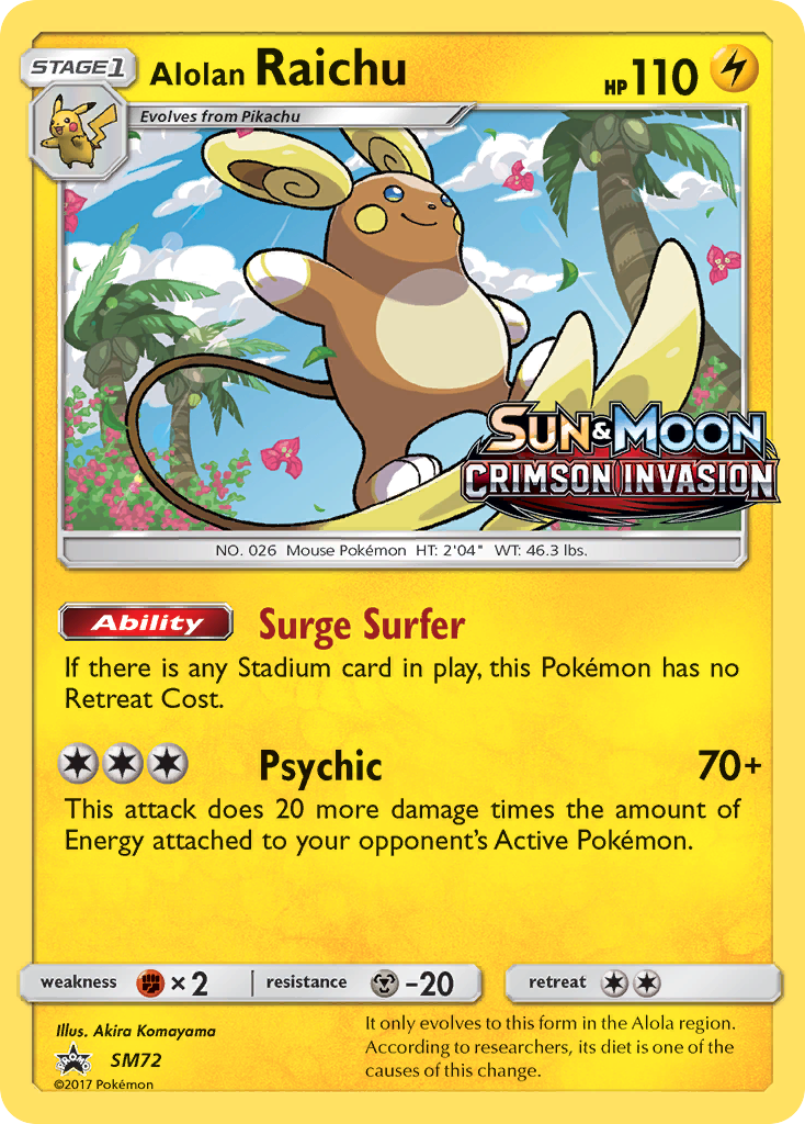 Alolan Raichu (SM72) (Prerelease Promo) [Sun & Moon: Black Star Promos] | Eastridge Sports Cards & Games