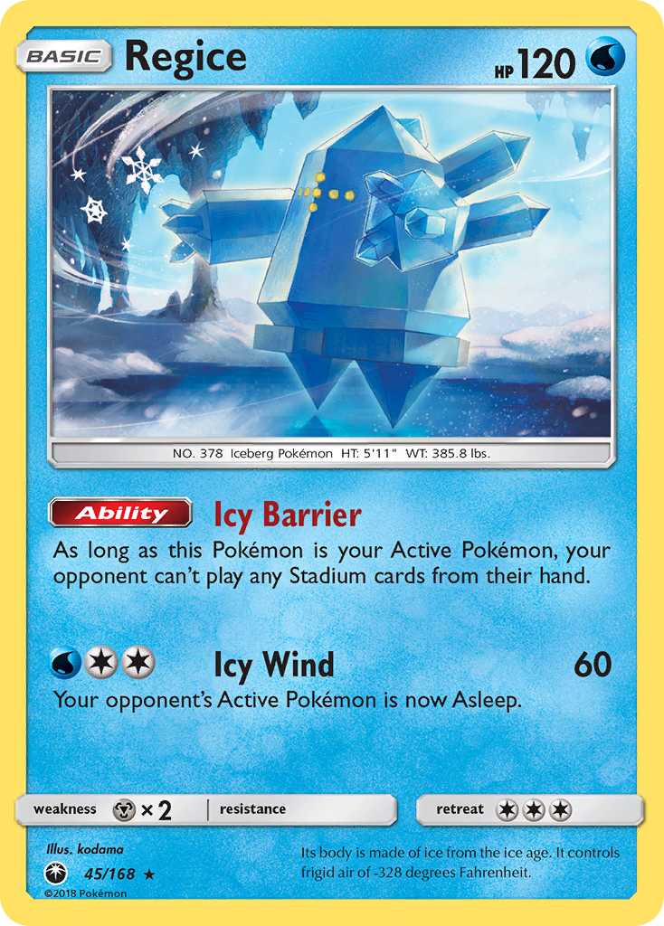 Regice (45/168) [Sun & Moon: Celestial Storm] | Eastridge Sports Cards & Games