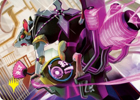 Nashi, Moon Sage's Scion Art Card (Gold-Stamped Signature) [Kamigawa: Neon Dynasty Art Series] | Eastridge Sports Cards & Games