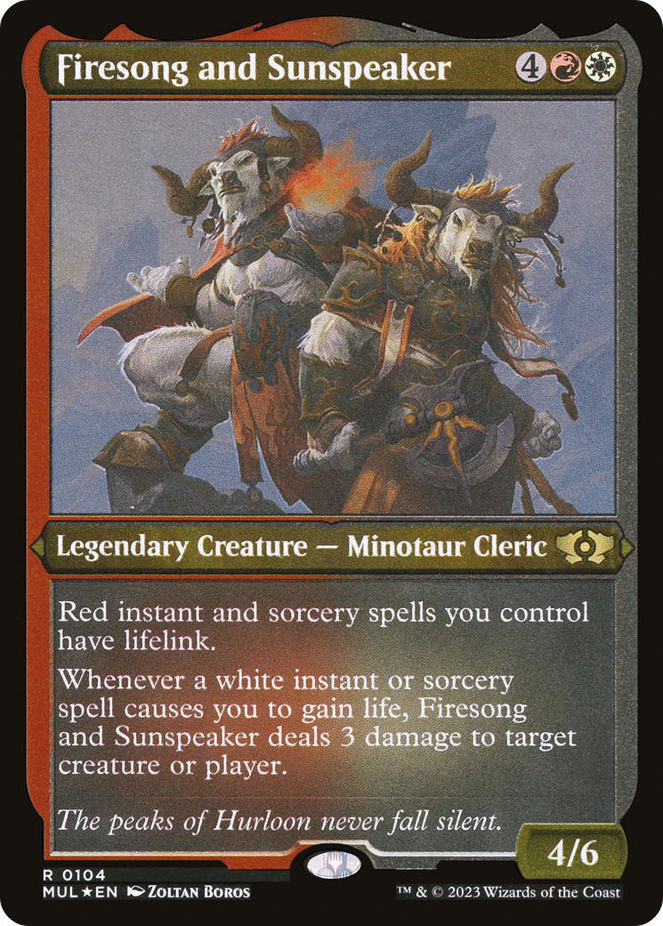 Firesong and Sunspeaker (Foil Etched) [Multiverse Legends] | Eastridge Sports Cards & Games