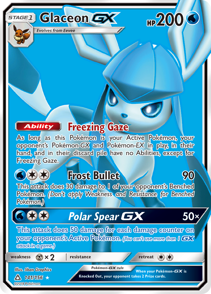 Glaceon GX (141/156) [Sun & Moon: Ultra Prism] | Eastridge Sports Cards & Games