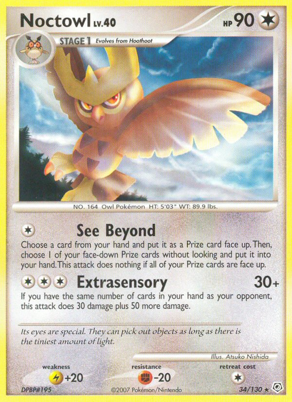 Noctowl (34/130) [Diamond & Pearl: Base Set] | Eastridge Sports Cards & Games