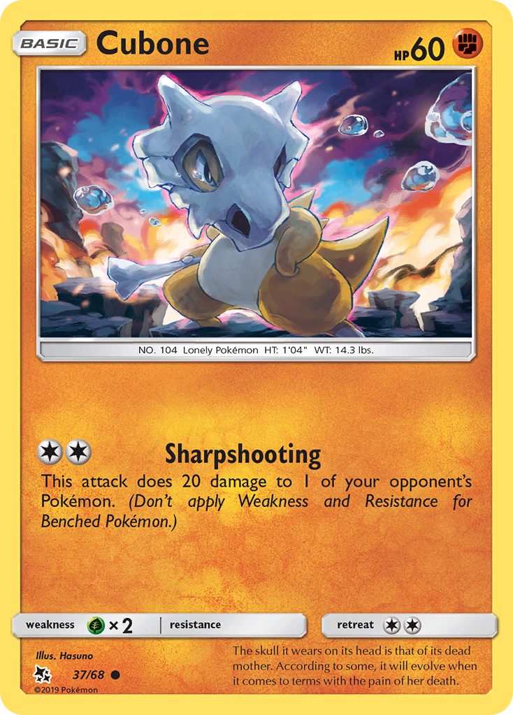 Cubone (37/68) [Sun & Moon: Hidden Fates] | Eastridge Sports Cards & Games