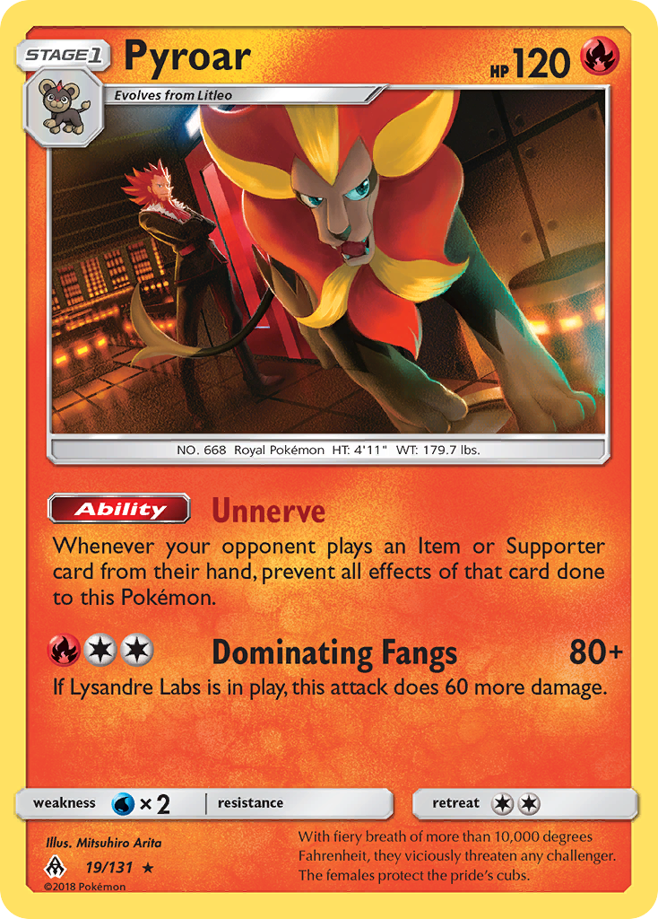 Pyroar (19/131) [Sun & Moon: Forbidden Light] | Eastridge Sports Cards & Games