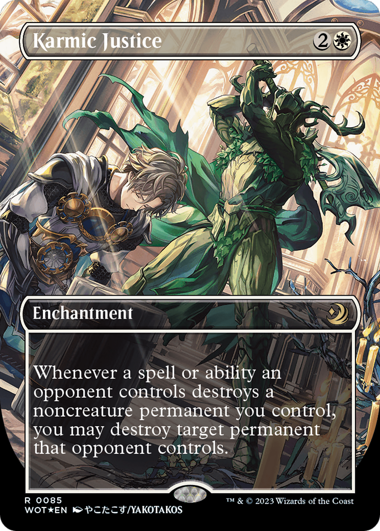 Karmic Justice (Anime Borderless) (Confetti Foil) [Wilds of Eldraine: Enchanting Tales] | Eastridge Sports Cards & Games
