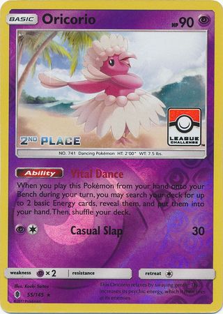 Oricorio (55/145) (League Promo 2nd Place) [Sun & Moon: Guardians Rising] | Eastridge Sports Cards & Games