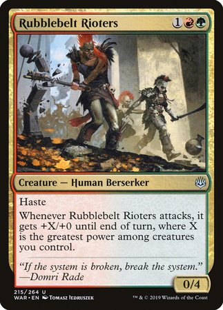 Rubblebelt Rioters [War of the Spark] | Eastridge Sports Cards & Games