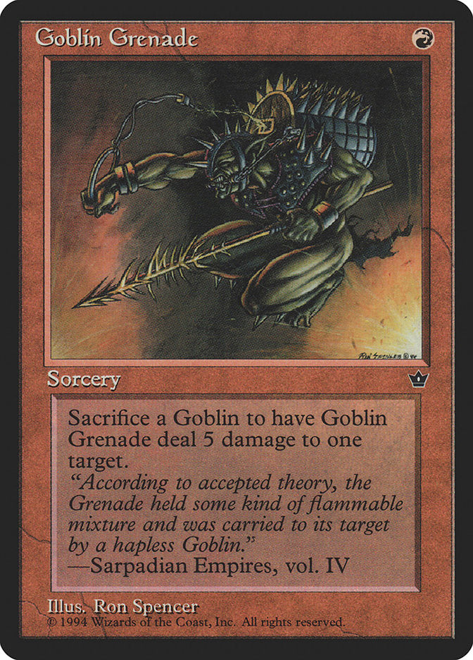 Goblin Grenade (Ron Spencer) [Fallen Empires] | Eastridge Sports Cards & Games