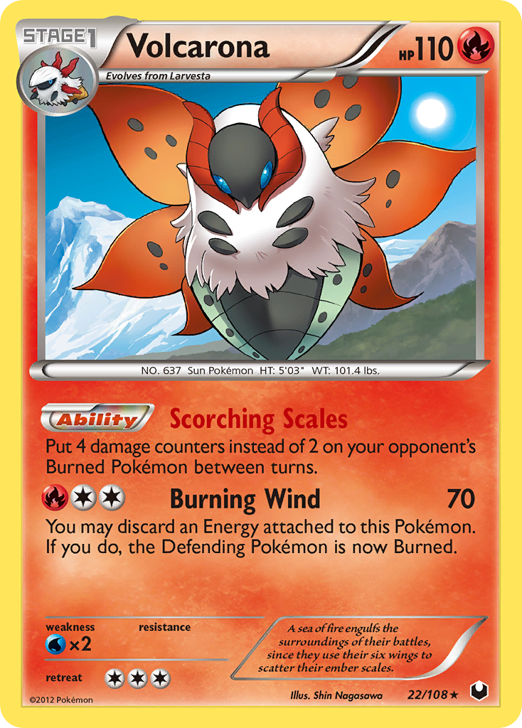 Volcarona (22/108) [Black & White: Dark Explorers] | Eastridge Sports Cards & Games