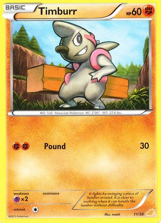 Timburr (11/30) [Black & White: Trainer Kit - Excadrill] | Eastridge Sports Cards & Games