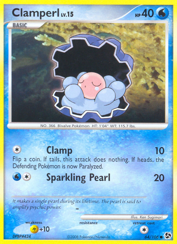 Clamperl (64/106) [Diamond & Pearl: Great Encounters] | Eastridge Sports Cards & Games