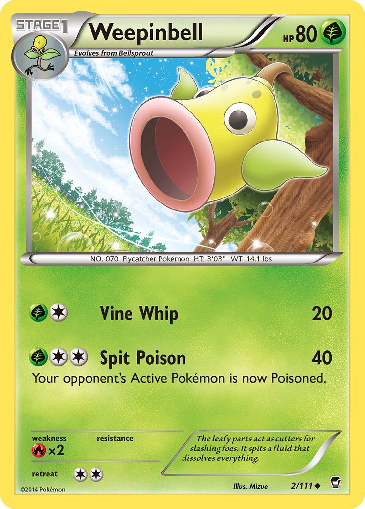Weepinbell (2/111) [XY: Furious Fists] | Eastridge Sports Cards & Games