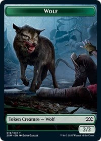 Wolf // Golem Double-sided Token [Double Masters Tokens] | Eastridge Sports Cards & Games