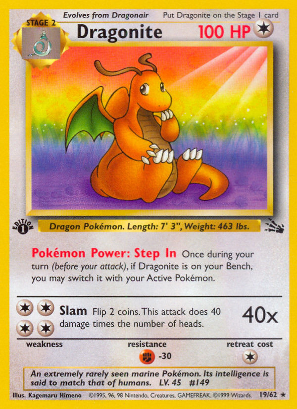 Dragonite (19/62) [Fossil 1st Edition] | Eastridge Sports Cards & Games
