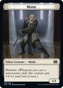 Wrenn and Six Emblem // Monk Double-sided Token [Double Masters 2022 Tokens] | Eastridge Sports Cards & Games