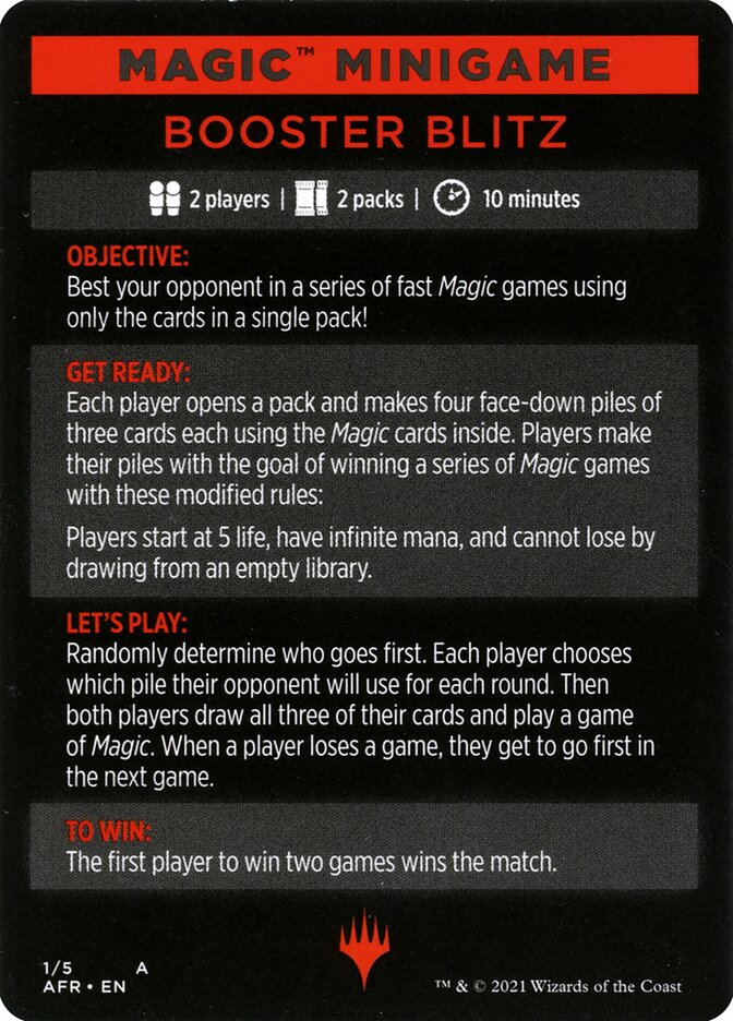 Booster Blitz (Magic Minigame) [Innistrad: Midnight Hunt Minigame] | Eastridge Sports Cards & Games