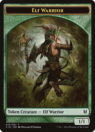 Elf Warrior // Zombie Double-sided Token [Commander 2016 Tokens] | Eastridge Sports Cards & Games