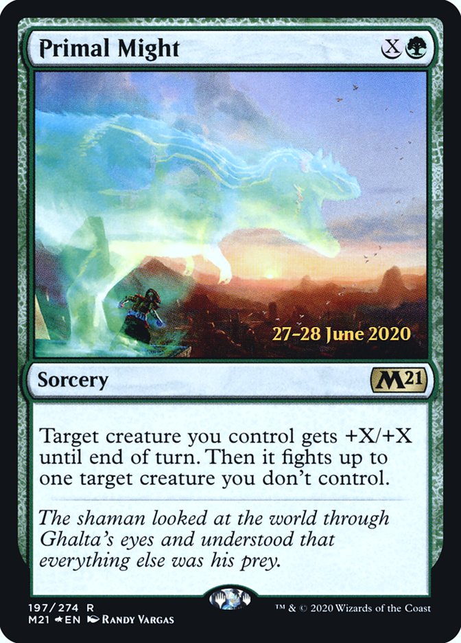 Primal Might  [Core Set 2021 Prerelease Promos] | Eastridge Sports Cards & Games