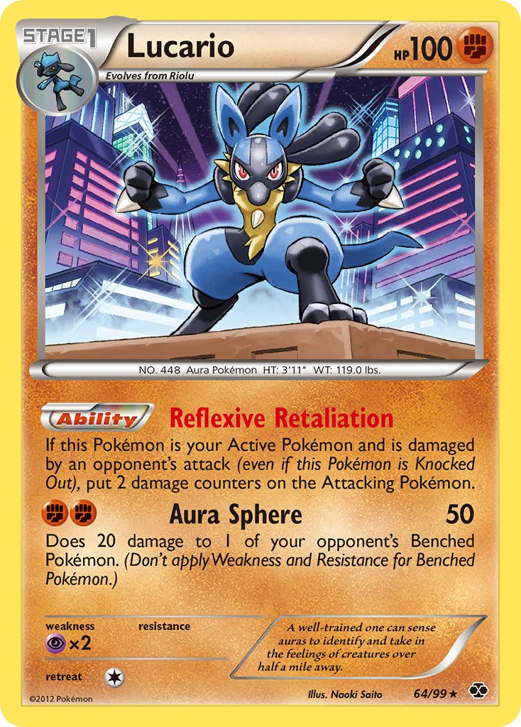 Lucario (64/99) (Cosmos Holo) (Blister Exclusive) [Black & White: Next Destinies] | Eastridge Sports Cards & Games