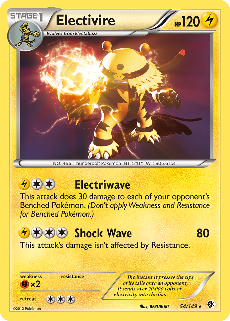 Electivire (54/149) [Black & White: Boundaries Crossed] | Eastridge Sports Cards & Games