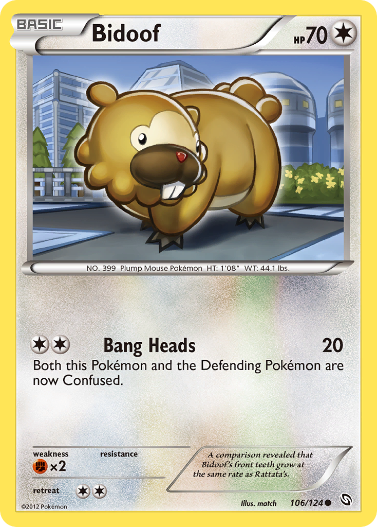 Bidoof (106/124) [Black & White: Dragons Exalted] | Eastridge Sports Cards & Games